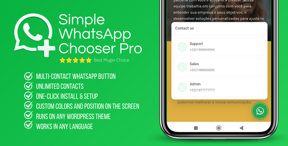 Simple WhatsApp Chooser - Plugin for WordPress